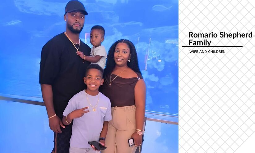 Romario Shepherd  with his Wife and Children